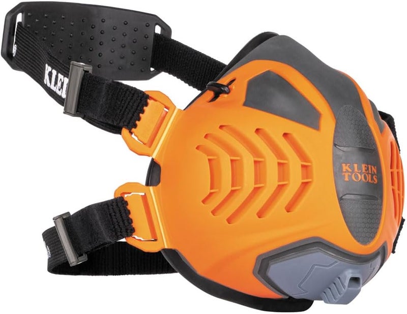 Klein Tools 60552 Reusable P100 Half-Mask Respirator with Replaceable Filters for Dust, Metal Fumes, and Oil Mist, M/L - Image 1